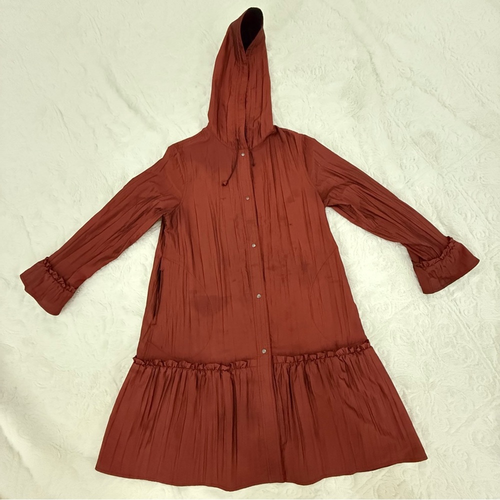 Women's double sides Rust Hooded Jacket